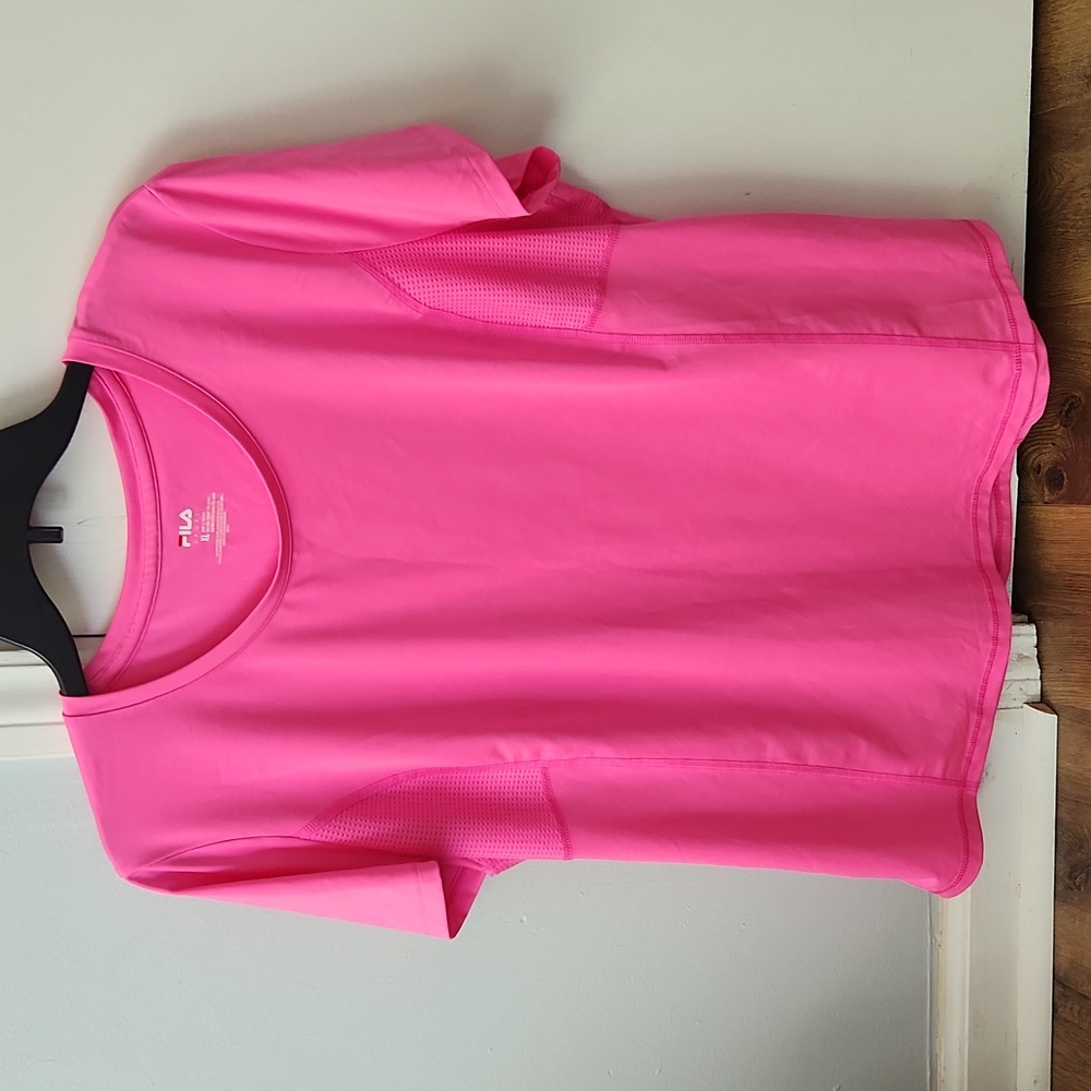 Fila hot pink workout tee